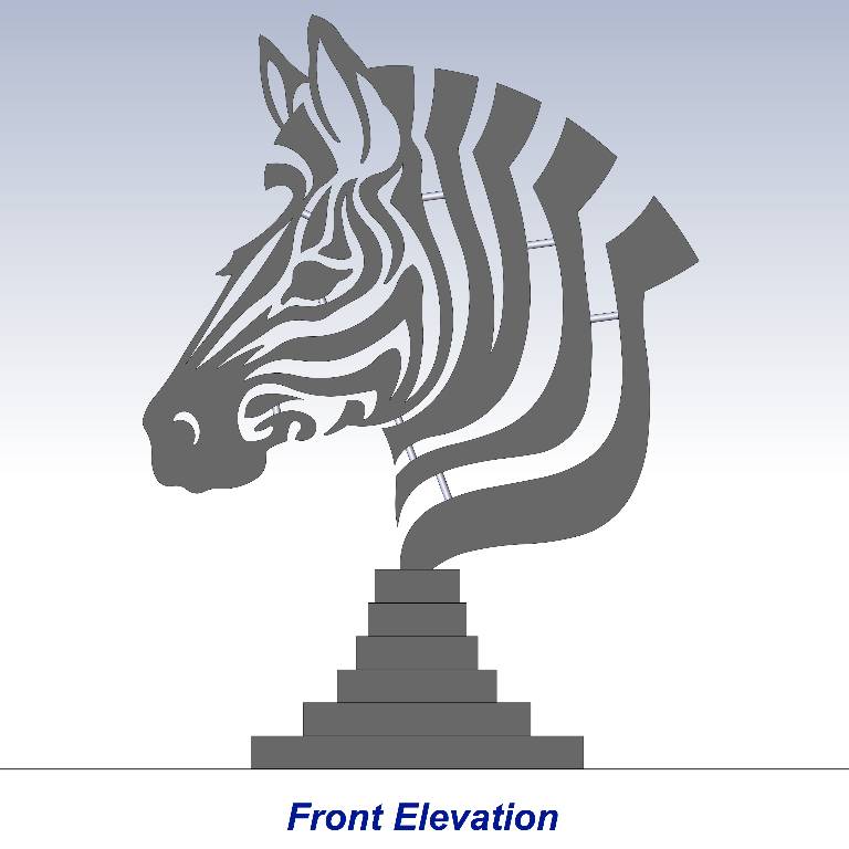 Misti Leitz Zebra Animal Sculpture
