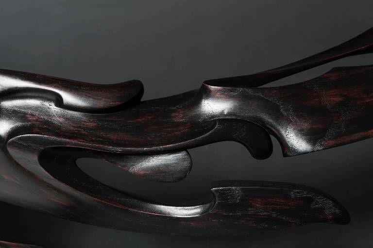 detail of the back section of the sculpture