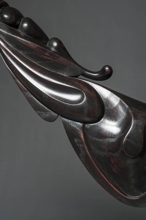 elegant and flowing lines are integral to this sculptural artwork