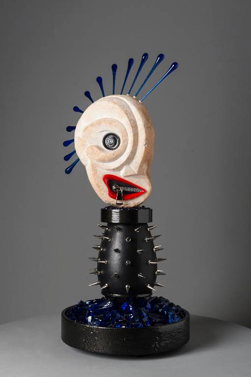 Punk Rock a mixed media contemporary sculpture by Misti Leitz