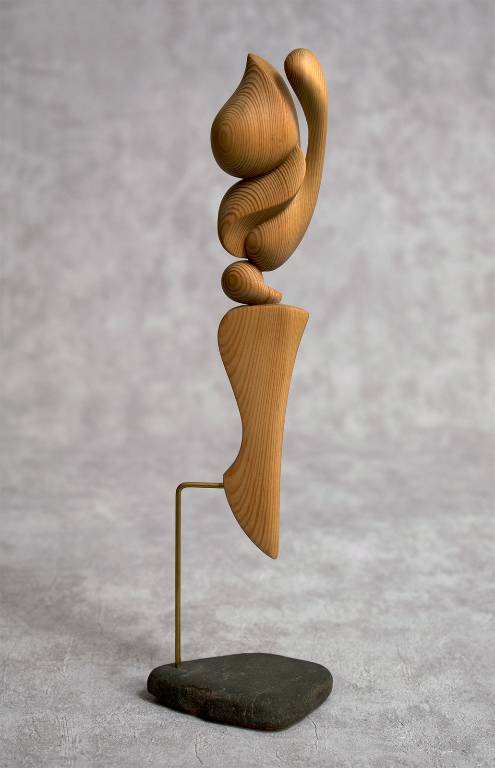 Carved wood sculpture by Misti Leitz